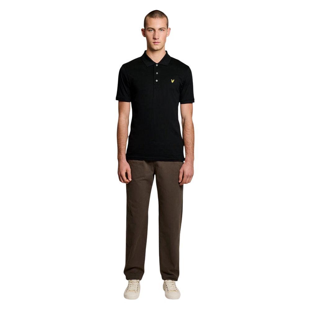 Black Cotton Polo Shirt