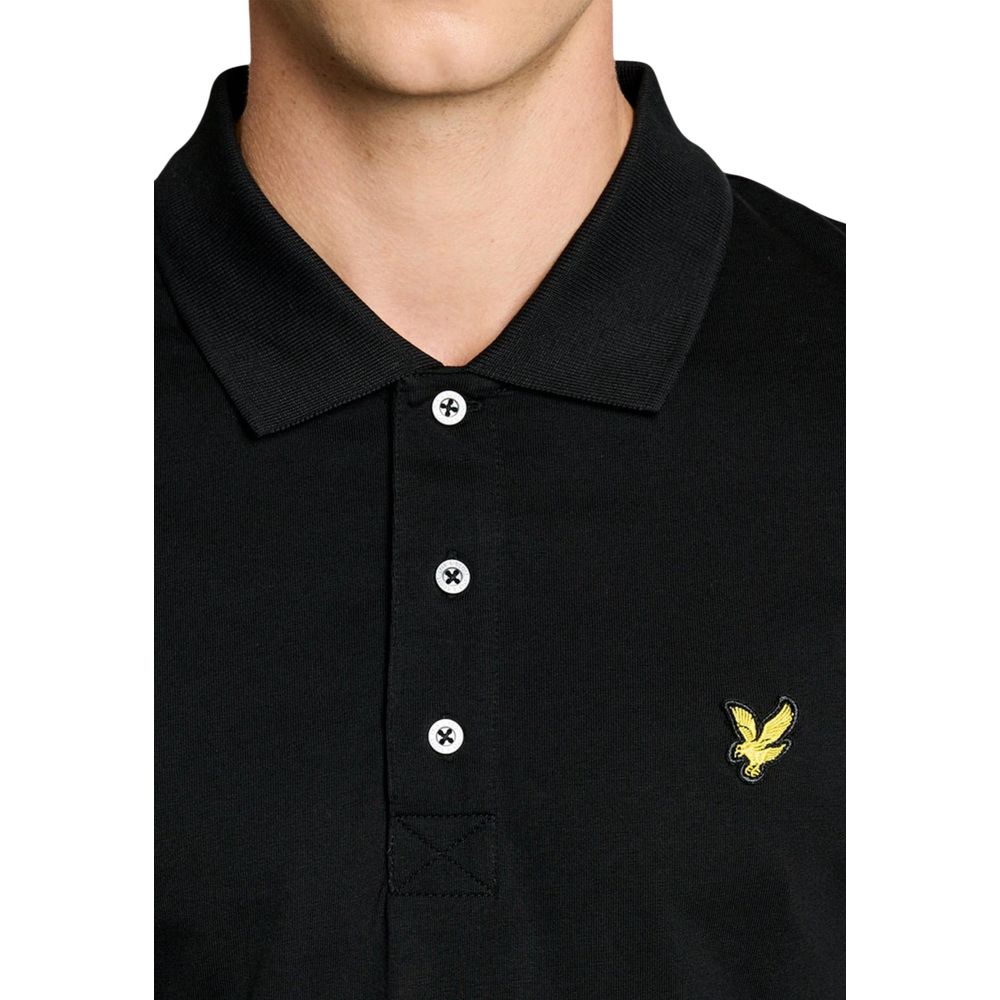 Black Cotton Polo Shirt