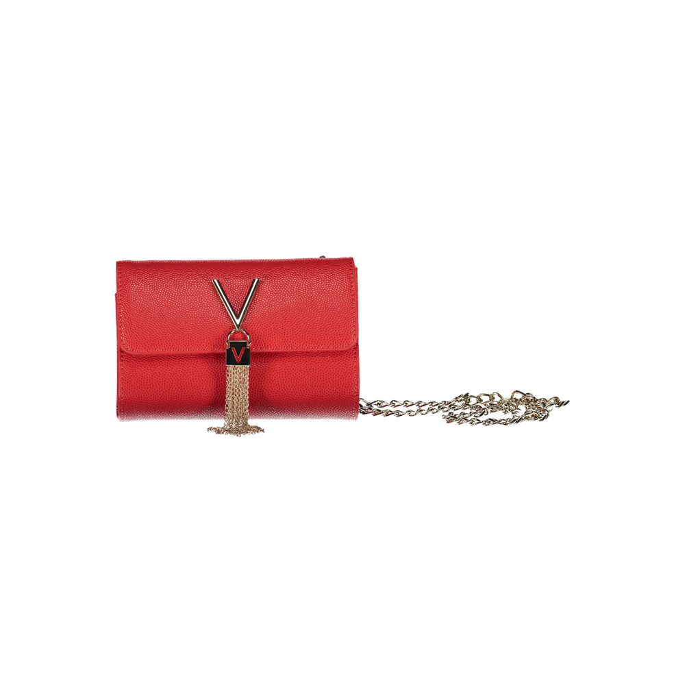 Red Polyurethane Women Handbag