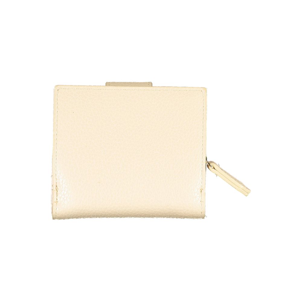 Beige Polyurethane Women's Wallet