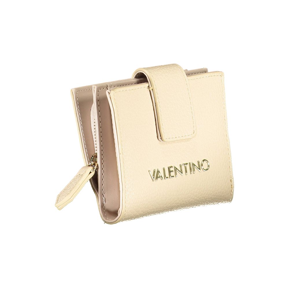 Beige Polyurethane Women's Wallet