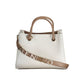 White Polyurethane Women Handbag