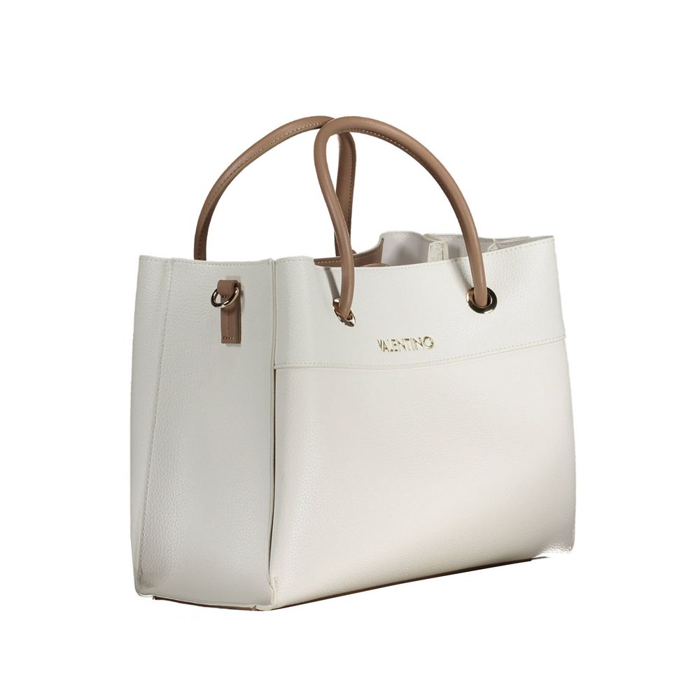 White Polyurethane Women Handbag