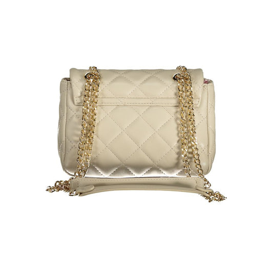 Beige Polyurethane Women Shoulder Bag