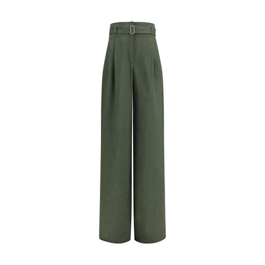 Bicolor Linen Casual Pants