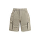 Beige Cotton Bermuda Shorts