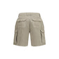 Beige Cotton Bermuda Shorts
