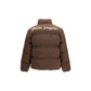 Brown Polyamide Full-Length Jacket