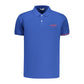 Blue Cotton Men's Polo Shirt