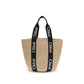 Beige Raffia Backet Bag
