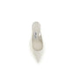 White Silk High Heel Pumps
