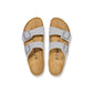 Gray Viscose Flat Sandals