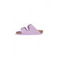 Purple Vegan Leather Flat Sandals