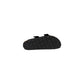 Black Leather Slippers