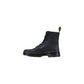Black Leather Athletic Sneakers