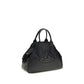 Black Polyurethane Handbag