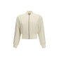 Beige Polyester Bomber