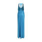 Blue Silk Casual Dress