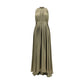 Bicolor Polyester Long Dress