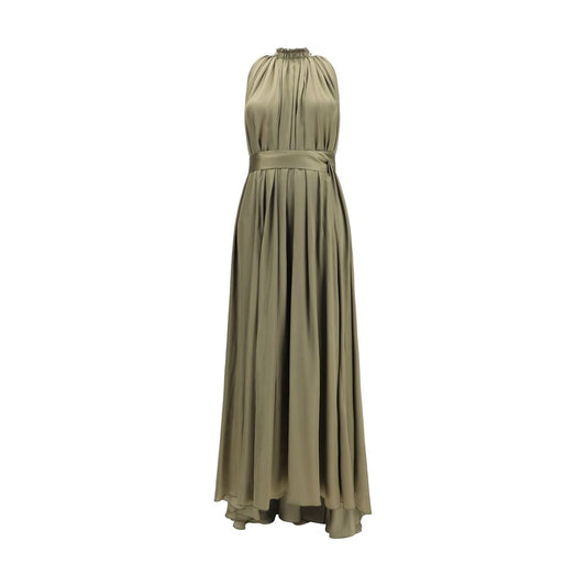 Bicolor Polyester Long Dress