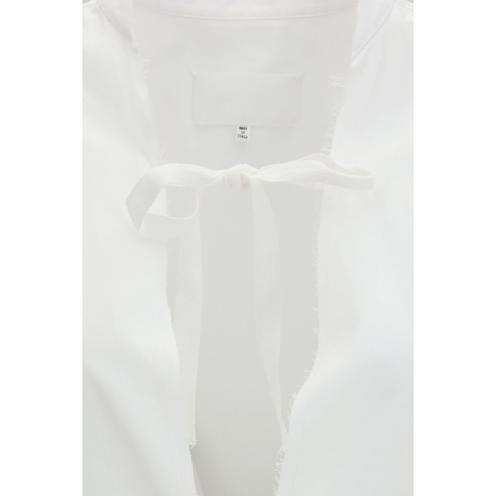 White Cotton Casual Dress