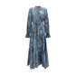 Blue Cotton Casual Dress