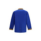 Blue Cotton Full-Length Jacket