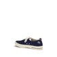 Blue Cotton Low Top Sneakers