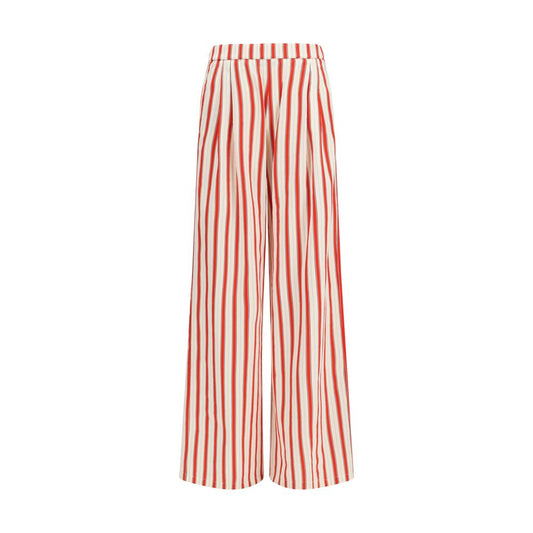 Multicolor Cotton Casual Pants