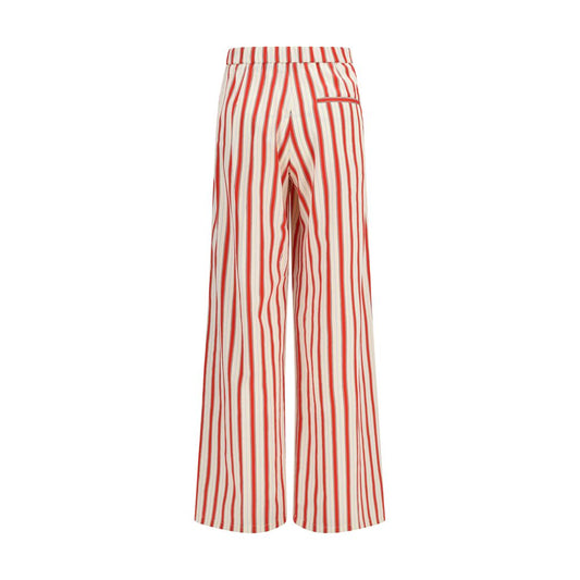 Multicolor Cotton Casual Pants