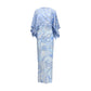 Blue Silk Long Dress