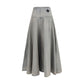 Blue Cotton Midi Skirt