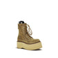 Bicolor Calf Leather Bos Taurus Lace-Up Boots