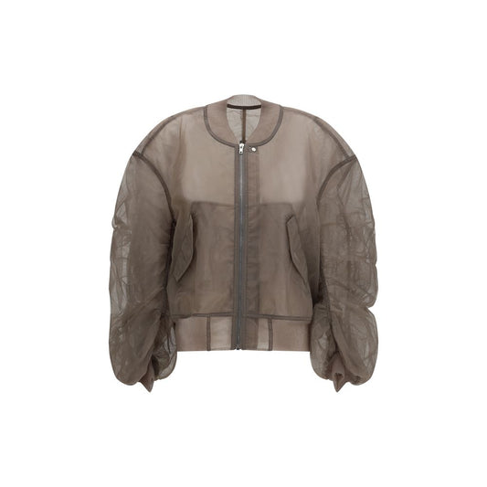 Gray Nylon Bomber