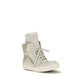 Beige Calf Leather Bos Taurus High Top Sneakers