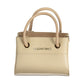 Beige Polyurethane Women Handbag