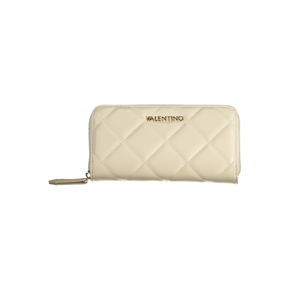 Beige Polyurethane Women's Wallet