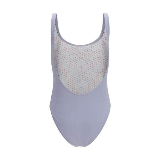 Gray Polyamide One-Piece Swimsuit