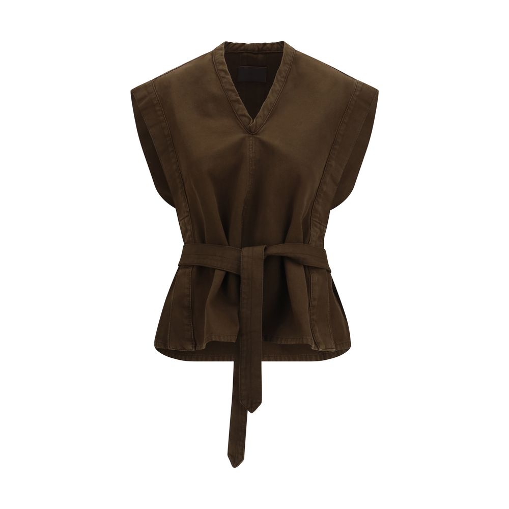 Brown Cotton Blouse