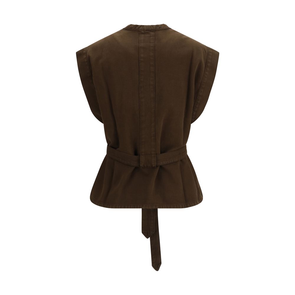 Brown Cotton Blouse