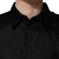 Black Ruffle Detail Semi Sheer Shirt Jacket