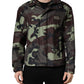 Multicolor Camouflage Hooded Bomber Jacket