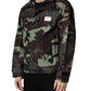 Multicolor Camouflage Hooded Bomber Jacket
