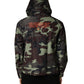 Multicolor Camouflage Hooded Bomber Jacket