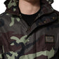 Multicolor Camouflage Hooded Bomber Jacket