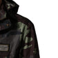 Multicolor Camouflage Hooded Bomber Jacket