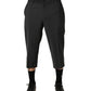 Dark Gray Wool Cropped Chino Trouser Pants