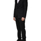 Black Wool 2 Buttons Formal 3 Piece Men Suit