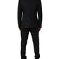 Black Wool 2 Buttons Formal 3 Piece Men Suit