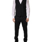 Black Wool 2 Buttons Formal 3 Piece Men Suit